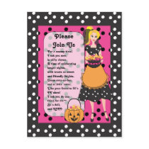 Snazzy Halloween Hostess postcards
