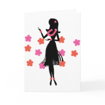 Snazzy Hula Dancer Card