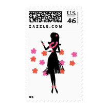 Snazzy Hula Dancer Stamps
