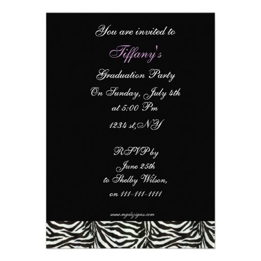 snazzy purple Graduation photo Invitation