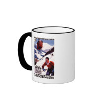 SNCF Railway Cable Car Promo Poster Coffee Mugs