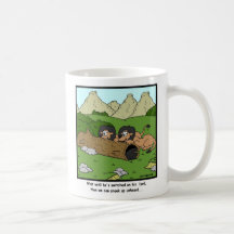 Sneak up unheard: Lion Cartoon Coffee Mugs