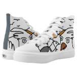 Sneakers with art work from Katy Ercken Printed Shoes