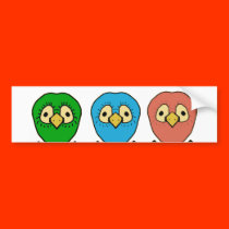 sneaky birds bumper stickers