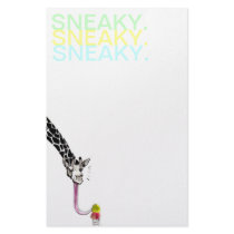Sneaky Giraffe Personalized Stationery