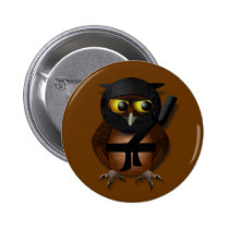 Sneaky Ninja Owl buttons