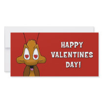 Sneaky with Heart Eyes Happy Valentines Day Photo  Photo Card