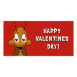 Sneaky with Heart Eyes Happy Valentines Day Photo  photo cards