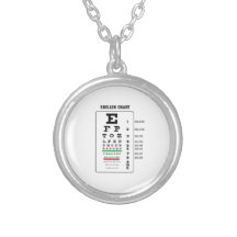 Snellen Chart (Eye Exam Chart) Custom Necklace
