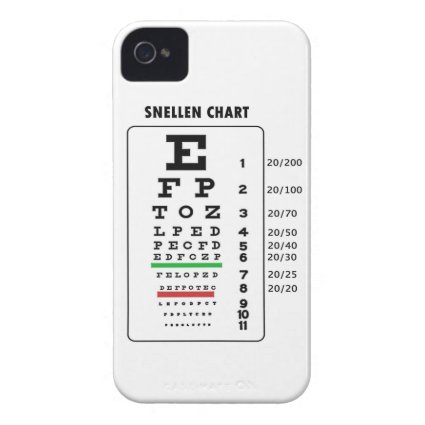 Snellen Chart (Eye Exam Chart) iPhone 4 Cover