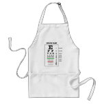 Snellen Chart (Generic Vision Chart) Apron