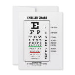 Snellen Chart (Medical Visual Acuity Testing) Custom Invitations