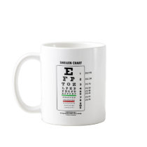 Snellen Chart (Medical Visual Acuity Testing) mugs by wordsunwords Snellen Chart (Medical Visual Acuity Testing) mugs