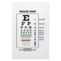 Snellen Chart (Medical Visual Acuity Testing) Stationery Paper