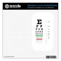 Snellen Eye Chart BlackBerry Curve Skin