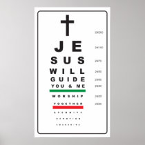 snellen eye chart jesus - poster