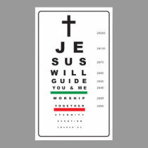 snellen eye chart jesus - poster posters
