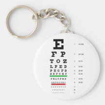 Snellen Eye Chart Keychain