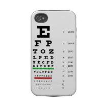 Snellen Eye Chart Tough iPhone 4 Case
