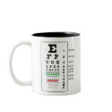 Snellen eyechart mug by clarachandler Snellen eyechart mug