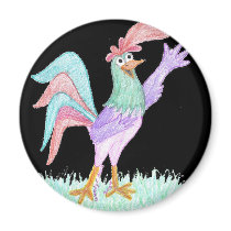 Snging Rooster magnets