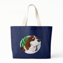 Sniffing Basset Hound Cartoon bags by doggydoodles Sniffing Basset Hound Cartoon bags
