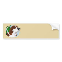 Sniffing Basset Hound Cartoon bumper stickers by doggydoodles Sniffing Basset Hound Cartoon bumper stickers