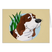 Sniffing Basset Hound Cartoon cards by doggydoodles Sniffing Basset Hound Cartoon cards