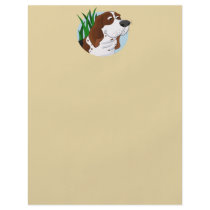 Sniffing Basset Hound Cartoon flyers