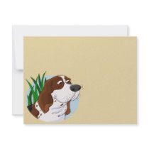 Sniffing Basset Hound Cartoon invitations