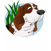 Sniffing Basset Hound Cartoon t-shirts by doggydoodles Sniffing Basset Hound Cartoon t-shirts
