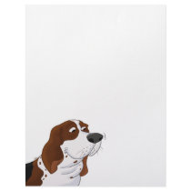 Sniffing Cartoon Basset Hound letterhead