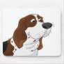 Sniffing Cartoon Basset Hound Mousepad