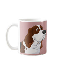 Sniffing Cartoon Basset Hound mugs by doggydoodles Sniffing Cartoon Basset Hound mugs