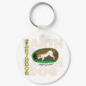 Sniffing Earthdog Keychain by MenagerieMayhem Sniffing Earthdog Keychain
