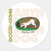 Sniffing Earthdog Stickers