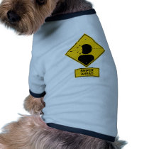 Sniper Ahead Warning Sign (Head Shot) Pet T-shirt