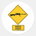 Sniper Ahead Warning Sign Sticker