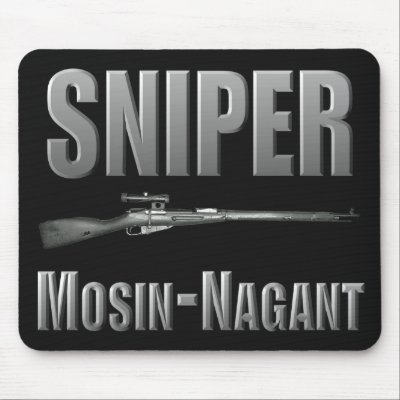 Mousepad shows the image of the actual Mosin-Nagant sniper rifle used by Mousepad shows the image of the actual Mosin-Nagant sniper rifle used by