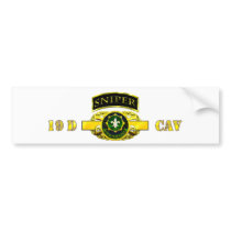 Sniper Tab 19D Cav Scout 2nd Cav Reg Bumper Sticker