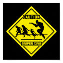 Sniper Xing - Wall / Door Sign posters by o0paradox0o Sniper Xing - Wall / Door Sign posters