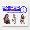 SniperBabes.com girls with guns mouse pad mousepads