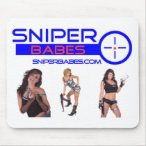 SniperBabes.com girls with guns mouse pad mousepads