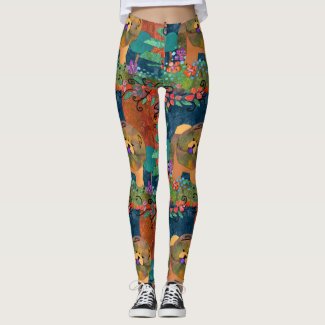 SNIPPETS- large pattern - Chow leggings