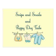 Snips and Snails and Puppy Dog Tails Post Cards