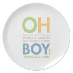 Snips & Snails Baby Boy's Personalized Gift Plate plates