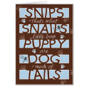 Snips Snails & Puppy Dog Tails card