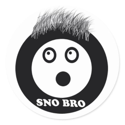 sno bro round sticker by extremesports