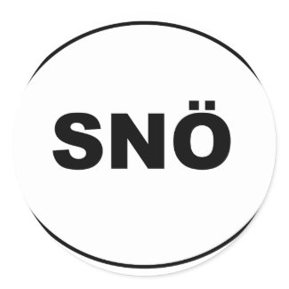SNÖ Refrigerator Magnet. sticker