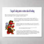 Snogard's safety points when hill walking poster